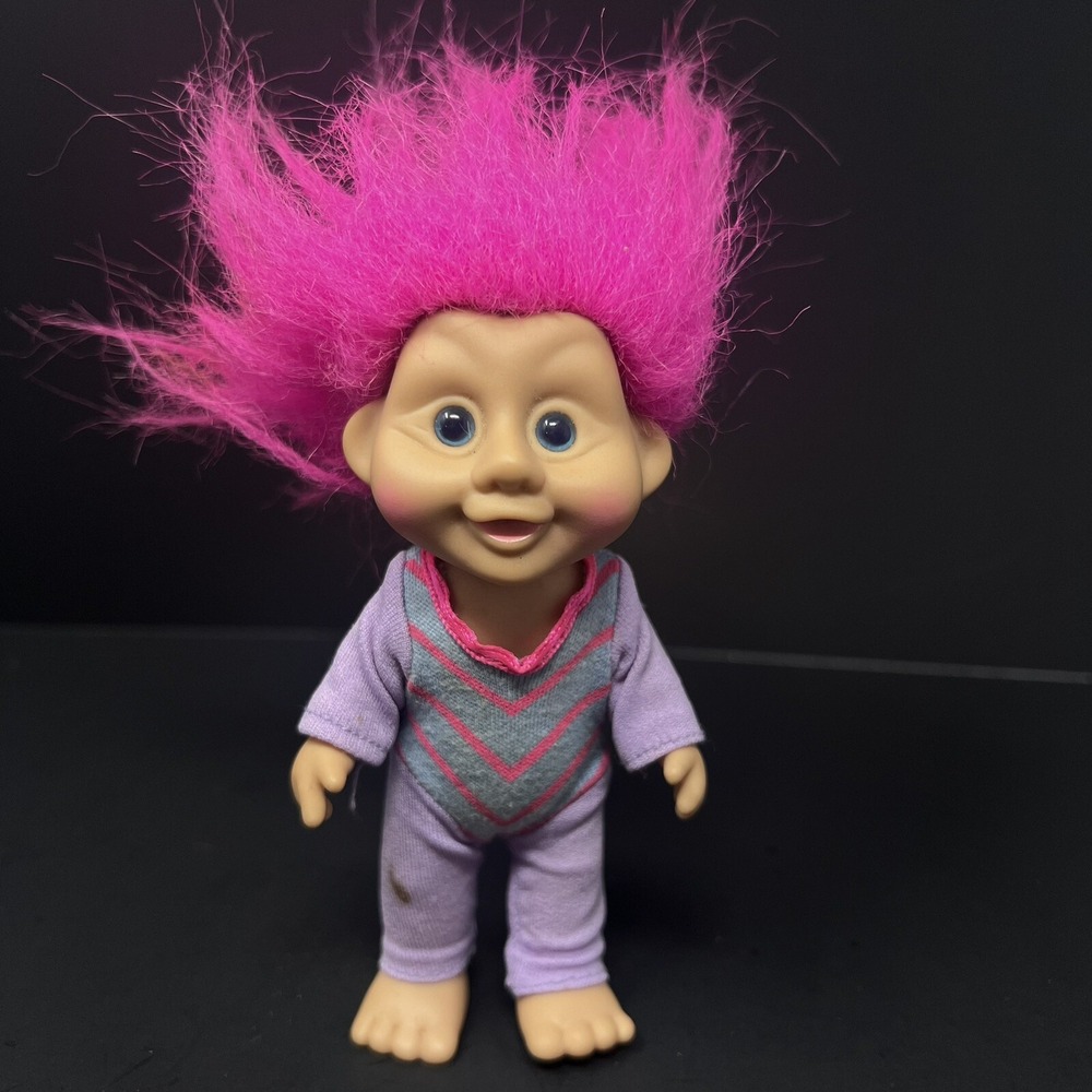 Vintage Applause Large 1992 Magic Troll Doll 5" Original Outfit Vinyl